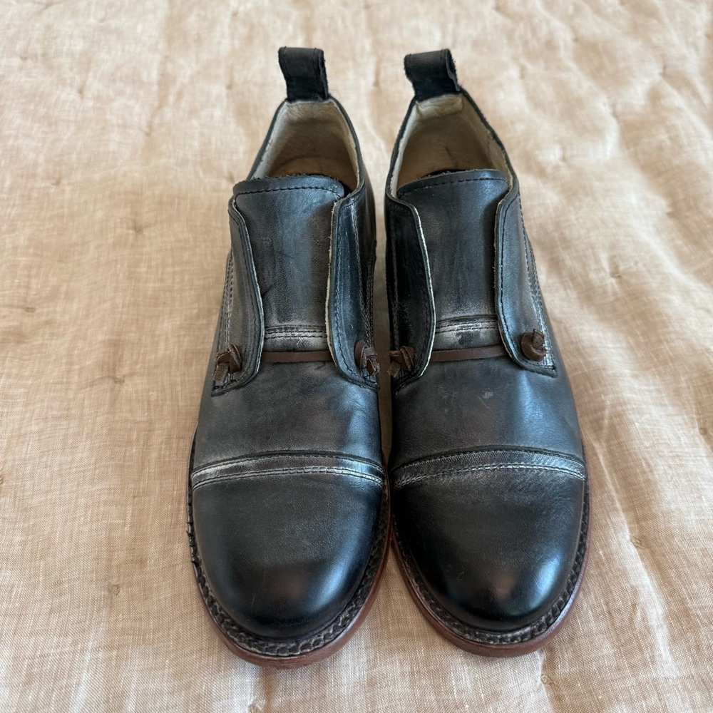 Freebird by Steven Black Leather Low Heel Loafers - Picture 5 of 10